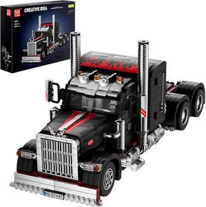 10037 Flatbed Semi Truck, Heavy Duty Tow Truck Building Set, Collectible Road Tr - Picture 1 of 6