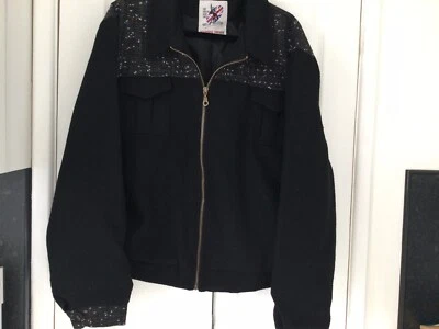 1950’s Gab Jacket. Classic Styling,Rockabilly,Black/ Grey Atomic, New Line 52” - Image 1 of 4