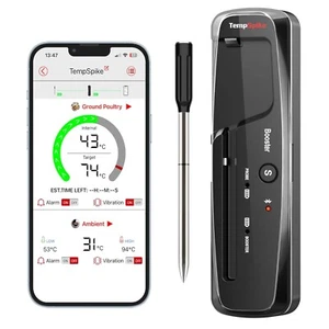 Bluetooth Grillthermometer Edelstahl kabellos mit App, Kerntemperatur - Bild 1 von 10