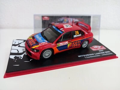 Vetrina scatola Mitsubishi Lancer WRC Rallye Monte-Carlo 2007 1/43 IXO - Immagine 1 di 3