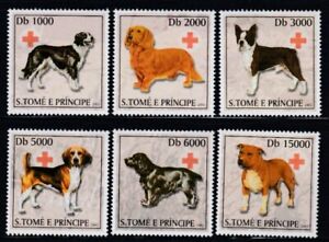 SÃO TOME & PRINCIPE Dogs (Red Cross) MNH set