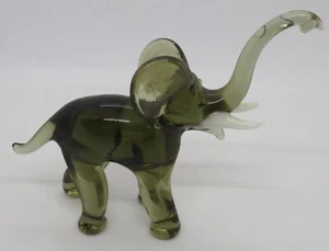 Murano grey glass vintage Art Deco antique elephant animal ornament figurine - Picture 1 of 8