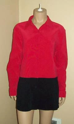 Chaqueta de manga larga informal Corner Annex roja y negra talla grande Foto 1 de 3