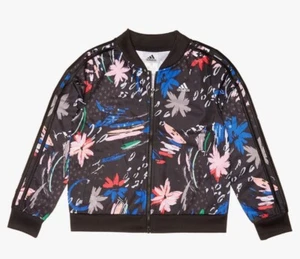 Little girls Adidas colorful zipper jacket medium 10–12 - Picture 1 of 4