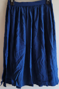 Amanda Uprichard Shirt Size S Gathered Slit Blue 100% Silk New With Tags