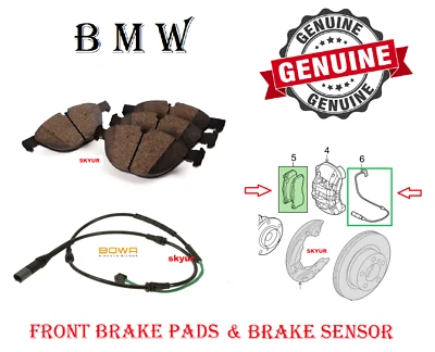  Juego de pastillas de freno delanteras BMW con sensor para X5 X6 xDrive50i E70 E71 2008-14 originales Foto 1 de 4
