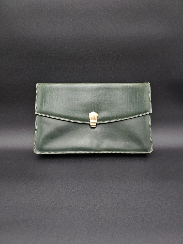 Bolso clutch vintage 1970 Oscar De La Renta verde bosque Foto 1 de 4