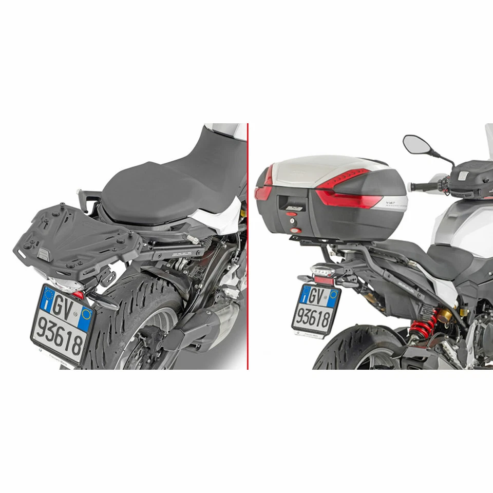 GIVI 5137FZ Adaptador Posterior Específico para Maleta MONOKEY o MONOLOCK, Apto para BMW F 900 R (20) - Negro