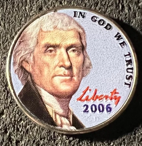 2006 COLORIZED OBVERSE ONLY JEFFERSON NICKEL Cover
