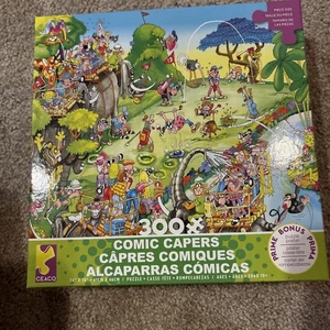 Ceaco Puzzle "Comic Capers" Golf Safari COMPLETE 300 Piece 24x18 Includes Poster - Picture 1 of 1