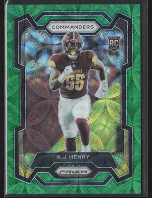 2023 Panini Prizm #400 K.J. Henry Green Scope #/75 Rookie RC - Image 1 of 2
