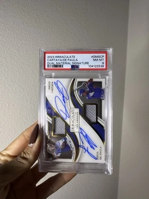 2023 Panini Immaculate Collection - Dual Material Signatures Diego Cartaya,... - Image 1 of 2