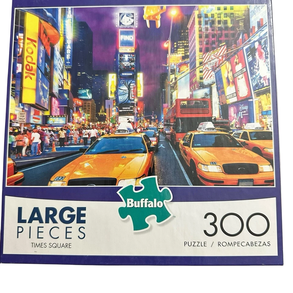 Rompecabezas Buffalo 300 piezas "Times Square" Nueva York cabina amarilla 21 x 15 Foto 1 de 4