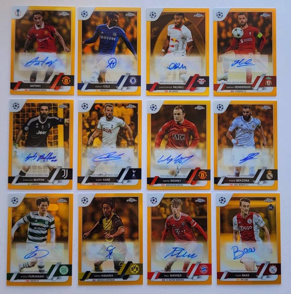 2022-23 Topps Chrome UEFA Club Competitions Autographs Gold Refractor /50 single - Image 1 of 1