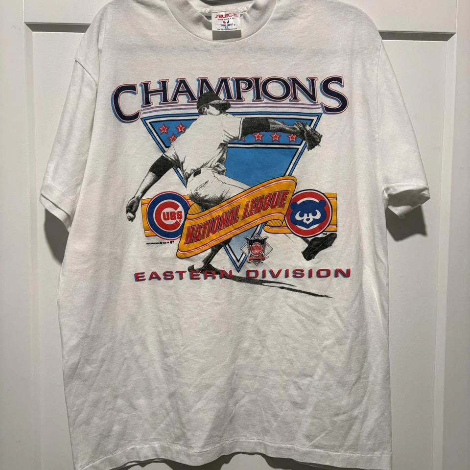 Camiseta de campeones de la División Este de la Liga Nacional de los Chicago Cubs 1989 HN4206 Foto 1 de 1
