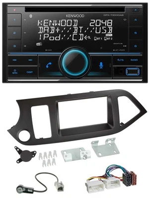 Kenwood CD 2DIN DAB USB MP3 Bluetooth Autoradio für Kia Picanto ab 11 ohne Start - Bild 1 von 4