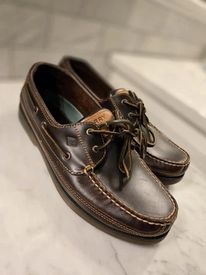 Sperry Top-Sider Mako 2 Eye Moc Amaretto Brown Boat Shoe US size 12W - Image 1 of 4