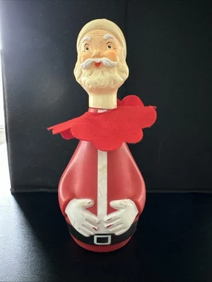 Vintage  Bobo Bubbles Lander Bubble Bath SANTA CLAUS 12oz Plastic Bottle EMPTY - Image 1 of 4