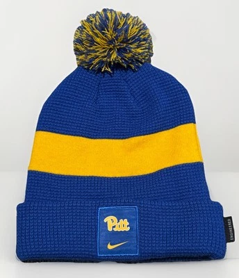 Gorra Pitt Panthers Nike en el campo lateral equipo puño tejido pompón rara gorra de invierno Foto 1 de 4