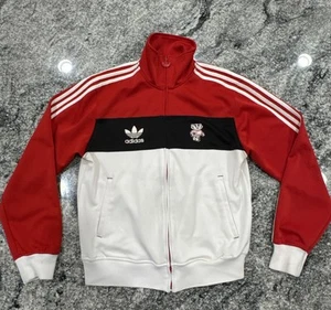 Wisconsin Badgers Adidas Mens Track Jacket Y2K logo Full Zip Small On Campus 456 - Picture 1 of 12