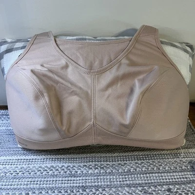 Sujetador deportivo sin aros con camisola Glamorise sin rebote talla grande 40D 4 ganchos cómodo Foto 1 de 4