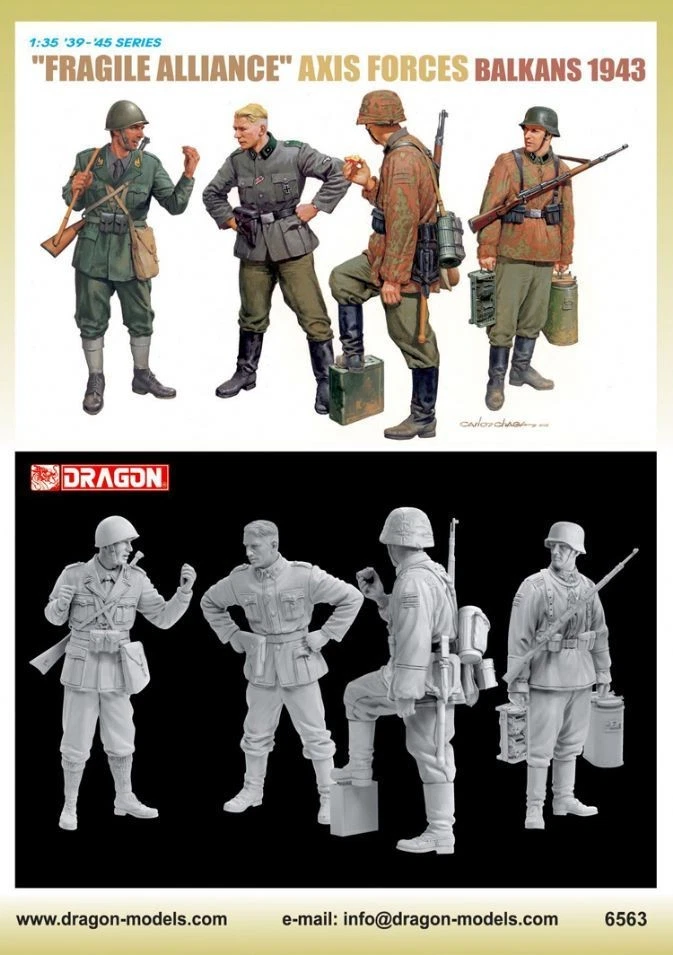 Dragon D6563 FRAGILE ALLIANCE BALKANS 1943 KIT 1:35 Modellino - Immagine 1 di 1