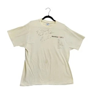 Signed Pele Autograph World Cup Soccer T-Shirt Brazil Futbol Brazil To Steve VNT - Picture 1 of 8