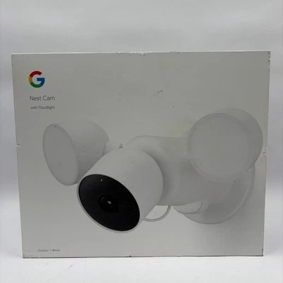 New Google Nest Cam with Floodlight Home Security Camera White GPLE9 G3AL9 - Image 1 of 4
