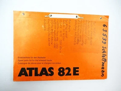 Atlas 82E Radlader Ersatzteilliste Spare Parts List Pieces de Rechange 1994 - Bild 1 von 3