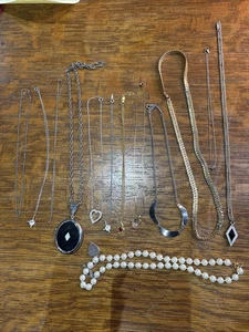 Vintage Konvolut 11 modische Kostüm Halsketten (A13) - Bild 1 von 8