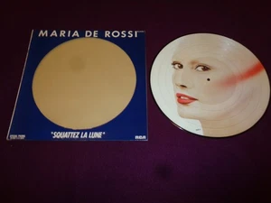 LP PICTURE DISC PROMO MARIA DE ROSSI / SQUATTEZ LA LUNE / RCA 1980 DISCO SYNTH - Picture 1 of 1