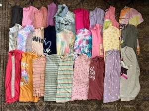 Lot Of 26 Girls Tshirts And Denim Jacket Size 10/12 - Picture 1 of 5