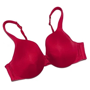 Sujetador acolchado de cobertura completa Cacique rosa-rojo con soporte para aros, talla 40C - Imagen 1 de 3