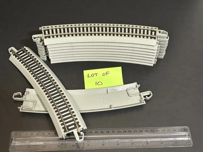 Bachmann HO Scale EZ Track LOT OF 10 GRAY Roadbed Clean Combine Shipping - Image 1 of 4