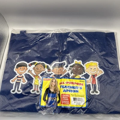 Lakeshore PP423 синий универсальный фартук для учителей с 3 карманами - Изображение 1 из 3