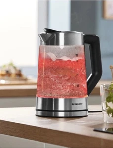 Silver Crest Glas Wasserkocher LED s Farbwechsel 1,7 Liter SCHWARZ💥🔥🍵☕️🔥💥🇩🇪 - Bild 1 von 12