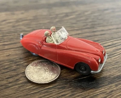 Vintage Wiking Jaguar Sport Car-Red- With Figures-Germany-Train Layout - Image 1 of 4
