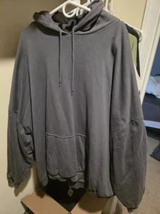 2XL Yeezy Gap Hoodie DARK GREY Size XXL - Kayne West Double Layered New From LAA - Picture 1 of 3