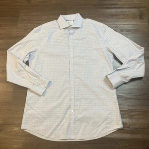 Camisa de Vestir CHARLES TYRWHITT 17/36 Calce Extra Ajustado Puño Francés Azul Rosa Rayas - Imagen 1 de 16