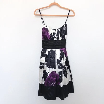 Vestido Babydoll Y2K Trixxi Talla M Negro Multi Floral Capricho Hada Grunge Hoco Foto 1 de 4