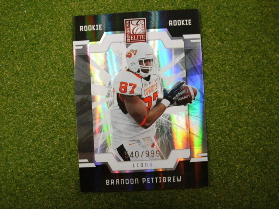 2009 Donruss Elite Brandon Pettigrew rookie card Rc  - Image 1 of 1