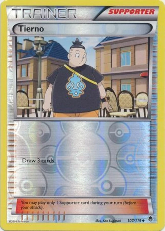 Pokemon - Tierno - 107/119 - Uncommon - Reverse Holo - XY - Phantom Forces - NM - Image 1 of 1