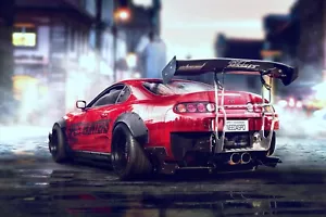 Toyota Supra MK4 Poster Wandbild Wohndeko Fotodrucke 16x24, 20x30, 24x36" - Bild 1 von 4