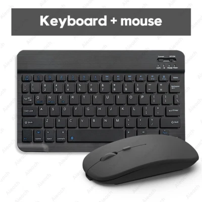 Bluetooth Wireless Keyboard Azerty For iPad Mac PC Tablet Cell Phone Mouse Mini - Image 1 of 4