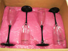 Benson & Hedges Signature Collection Champagne / Wine Glasses Set 4 - Black Stem