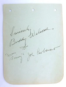 Clark Yocum  Buddy Welcome Tiny Joe Lila Rose Nader Mal Hallett Five Autograph  - Picture 1 of 2