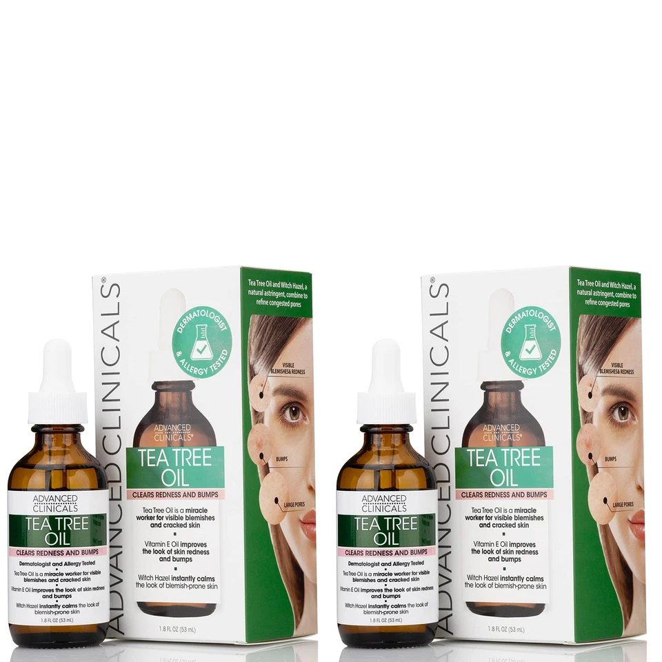 Tea Tree Oil Serum Pack of 2 Anti Acne Facial Serum for Clear Skin 1.8 Fl Oz - Image 1 of 4