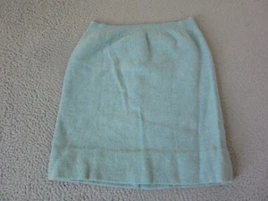 Vintage 50s 60s Skirt Womens 24" Waist Blue Green 100% Wool Handmade True - Picture 1 of 9