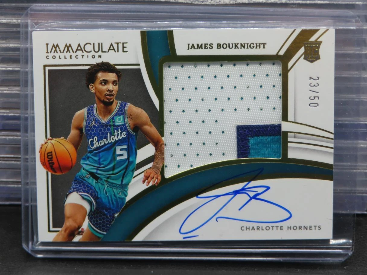2021-22 Immaculate James Bouknight Premium Rookie Patch Auto Autograph #23/50