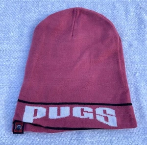 PUGS GEAR Beanie One Size Fits Most Pink Logo Winter Casual Hat - Picture 1 of 9
